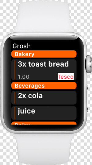 Shopping List Apple Watch   Analog Watch  HD Png Download