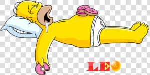 Homer Simpson Lying Down  HD Png Download