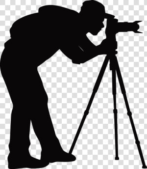 Photographer With Camera Silhouette Png   Camera With Tripod Png  Transparent Png