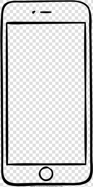 Smartphone Coloring Page   Smart Phone Clip Art  HD Png Download