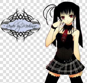 Gothic Girl Render By   Emo Anime Girl Png  Transparent Png