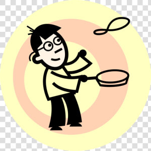 Vector Illustration Of Culinary Cuisine Chef Flips   Cartoon  HD Png Download