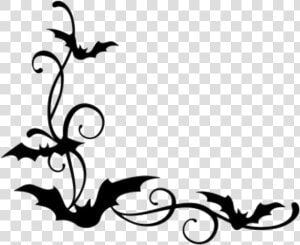 Transparent Halloween Border Clipart   Bat Border Designs  HD Png Download
