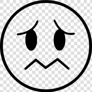Worry Svg Png Icon Free Download   Black Sad Smiley Icon  Transparent Png