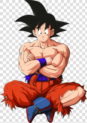 Dragon Ball Goku Sentado  HD Png Download