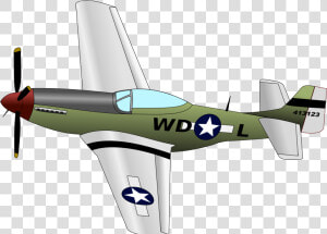 Jet Clipart Prop Plane   P 51 Mustang Clipart  HD Png Download