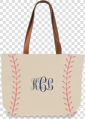 Baseball Stitch Monogram Tote   Tote Bag  HD Png Download