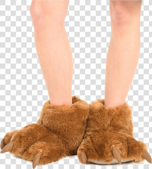 Brown Bear   Lion Paw Slippers  HD Png Download