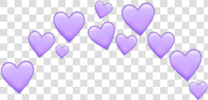  purple  spiral  aesthetic  crown  taç  grid  wings   Light Purple Heart Emoji  HD Png Download