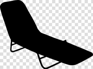 Beach Chair Silhouette Clip Arts   Draw A Pool Chair  HD Png Download