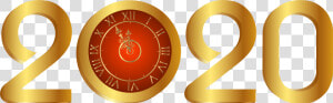 2020 Clock Gold Transparent Png Clip Art   2020 New Year Png  Png Download
