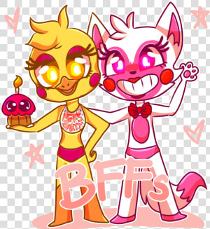 Fnaf Mangle And Chica  HD Png Download
