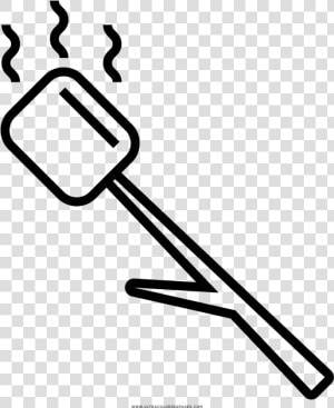 Marshmallow Coloring Page   Marshmallow Roast Icon  HD Png Download