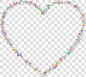 Heart Outline Clipart   Floral Heart Shape Outline  HD Png Download