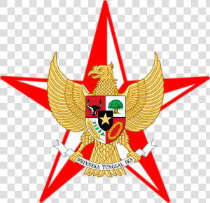 Barnstar Merah Putih Garuda   Indonesian Flag And Emblem  HD Png Download