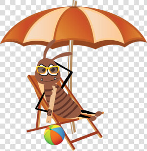 Transparent First Day Of Summer Clipart   Beach Chair And Umbrella Cartoon  HD Png Download