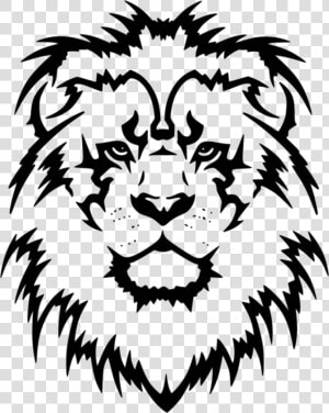Black And White Lion With Crown   Png Download   Tattoo Sketch Of Lion  Transparent Png