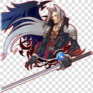   Sephiroth Kingdom Hearts Illustration   Illustrated Sephiroth  HD Png Download