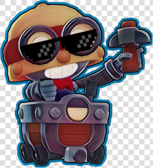  glasses Carl Thug Life   Brawl Stars Carl Character  HD Png Download