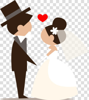 Wedding Invitation Bride Wedding Reception Marriage   Bride And Groom Vector Cartoon  HD Png Download