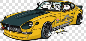Crazy Car Art 240z  HD Png Download