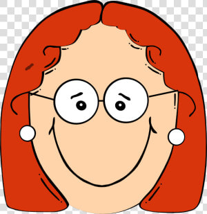 Redhead Cartoon Cliparts   Mother Clipart Face  HD Png Download