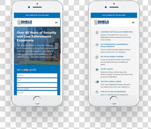 Shield Security Systems Responsive Website Phone Display   Iphone  HD Png Download