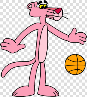 Transparent Basketball Players Clipart   Pink Panther With Basketball Ball  HD Png Download
