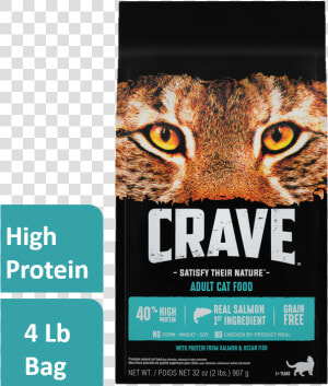 Crave Grain free With Protein From Salmon  amp  Ocean Fish   Crave Dry Cat Food  HD Png Download
