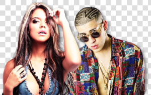 Karol G Y Bad Bunny Juntos En “ahora Me Llama”   Bad Bunny  HD Png Download