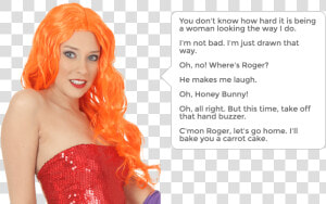 Jessica Rabbit Quotes   Jessica Rabbit Wig Png  Transparent Png