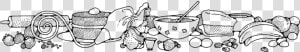 Baking Ingredients Clipart Black White  HD Png Download