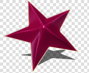 Star 3d Magenta Golden Frame Glossy   Kktc Flag  HD Png Download