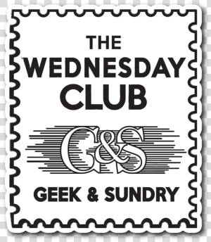 The Wednesday Club Vinyl Sticker   Geek And Sundry The Wednesday Club  HD Png Download