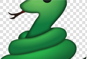 Snake Emoji This Green Snakes Coiled Body And Forked   Snake Emoji Transparent  HD Png Download