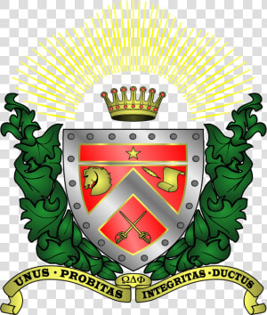 Omega Delta Phi Coat Of Arms   Omega Delta Phi Crest  HD Png Download