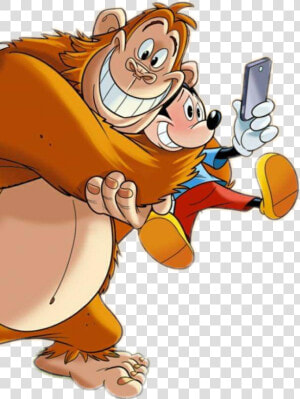  gorilla  selfie photo hugs   Cartoon  HD Png Download