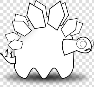 Stegosaurus Black And White Coloring Book Clip Art   Clip Art  HD Png Download