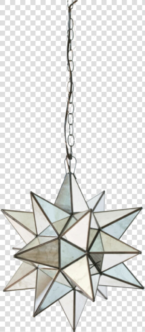 Polaris Hollywood Regency Star Antique Mirror Glass   Chandelier  HD Png Download