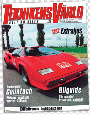Tv 22 1983 Omslag   Lamborghini Countach  HD Png Download