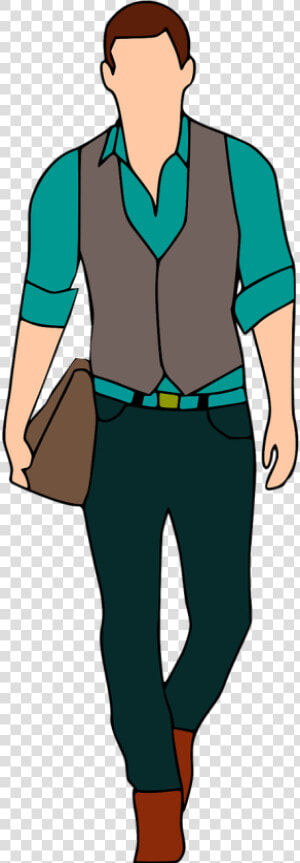 Man Walking To Work Free Picture   Men Fashion Vector Png  Transparent Png