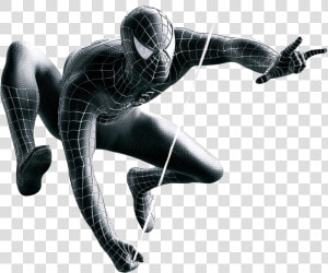 Spider man 3 Black Suit Png   Spiderman Black Png  Transparent Png