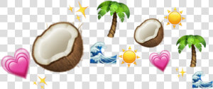  freetoedit  crown  emoji  ring  halo  beach  coconut   Bonbon  HD Png Download