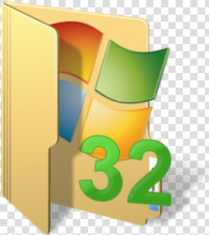 Yellow Text Font   System32 Icon  HD Png Download
