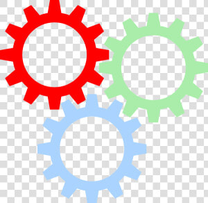 Tri color Gears Svg Clip Arts   Colorful Gear Clipart  HD Png Download