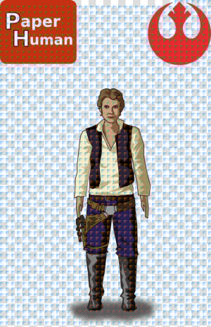 Paperhuman Han Solo   Cartoon  HD Png Download
