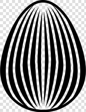 Easter Egg Of Elegant Design With Thin Vertical Lines   Circle  HD Png Download