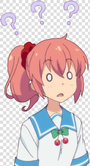 Confused Anime Girl Transparent  HD Png Download