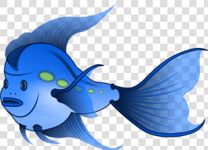 Blue Fish Clipart   Free Clipart Blue Fish  HD Png Download
