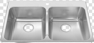 Prevoir 18 Gauge Stainless Steel Drop In 33 3 8 Inch   Stainless Steel Kitchen Sinks 2 Bowl  HD Png Download